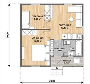 Дом 70м², 2-этажный, на длительный срок,