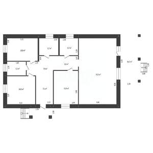 Дом 124м², 1-этажный, участок 7 сот.