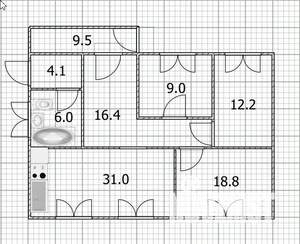 Дом 107м², 1-этажный, участок 4 сот.