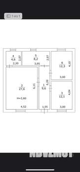 Коттедж 75м², 2-этажный, участок 6 сот.