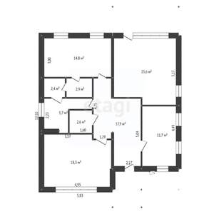 Дом 100м², 1-этажный, участок 7 сот.