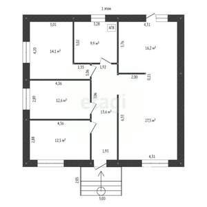 Дом 112м², 1-этажный, участок 6 сот.