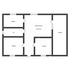 Дом 117м², 1-этажный, участок 10 сот.