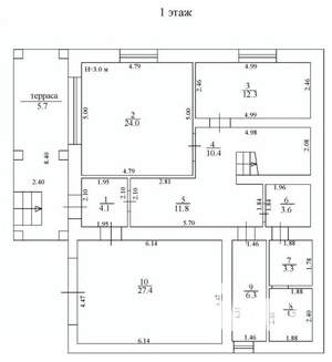 Коттедж 180м², 2-этажный, участок 8 сот.