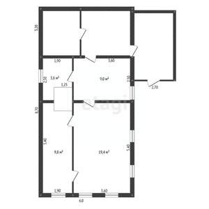 Дом 58м², 1-этажный, участок 22 сот.