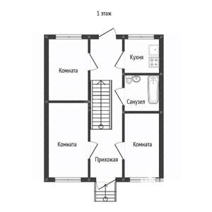 Дом 123м², 2-этажный, участок 5 сот.