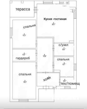 Дом 115м², 1-этажный, участок 6 сот.  