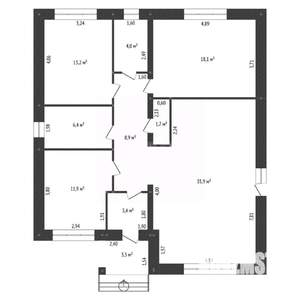 Дом 125м², 1-этажный, участок 6 сот.  