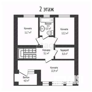 Дом 160м², 2-этажный, участок 6 сот.  
