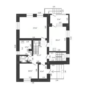 Дом 281м², 3-этажный, участок 15 сот.  