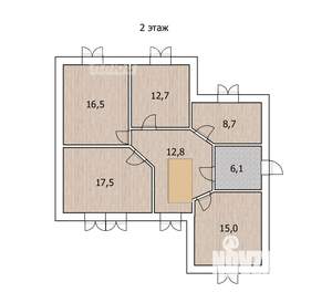 Дом 179м², 2-этажный, участок 8 сот.  
