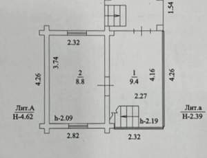 Дом 33м², 2-этажный, участок 3 сот.  