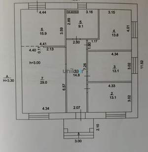 Дом 150м², 1-этажный, участок 7 сот.  