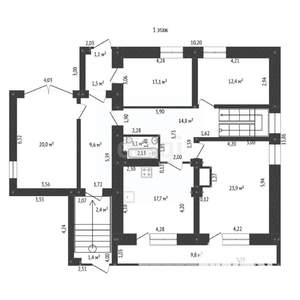 Дом 350м², 2-этажный, участок 12 сот.  