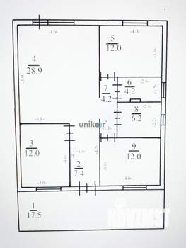 Дом 93м², 1-этажный, участок 6 сот.  