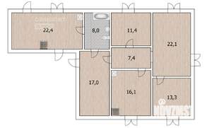 Дом 118м², 1-этажный, участок 18 сот.  