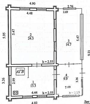 Дом 62м², 1-этажный, участок 9 сот.  