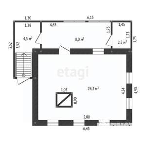 Дом 24м², 1-этажный, участок 3 сот.  