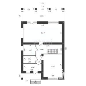 Дом 202м², 2-этажный, участок 6 сот.  