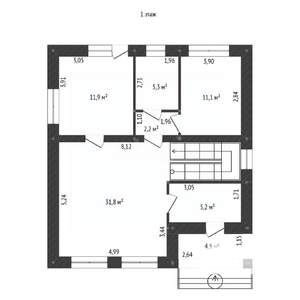 Дом 154м², 2-этажный, участок 7 сот.  