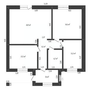 Дом 120м&sup2;, 1-этажный, участок 6 сот.  