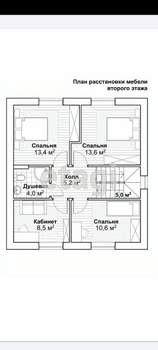 Дом 120м², 2-этажный, участок 6 сот.  
