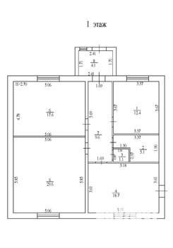 Коттедж 98м², 1-этажный, участок 6 сот.  