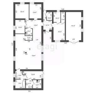 Дом 265м&sup2;, 1-этажный, участок 12 сот.  