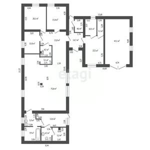 Дом 265м², 1-этажный, участок 12 сот.  