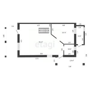 Таунхаус 129м&sup2;, 2-этажный, участок 9 сот.  