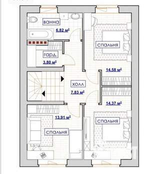 Коттедж 142м², 2-этажный, участок 5 сот.  