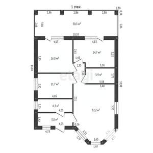 Дом 127м², 1-этажный, участок 11 сот.  