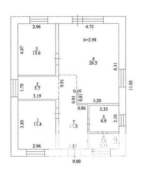 Дом 130м², 2-этажный, участок 7 сот.  