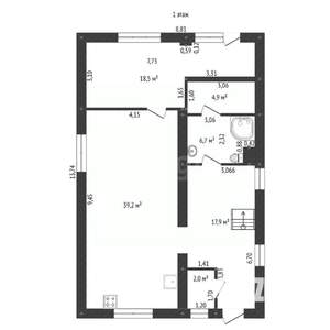 Дом 180м², 2-этажный, участок 8 сот.  