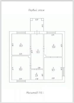 Дом 68м², 1-этажный, участок 5 сот.  