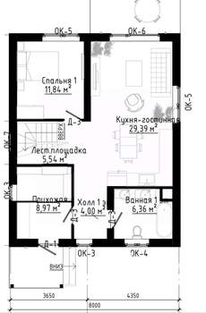Дом 120м², 2-этажный, участок 6 сот.  
