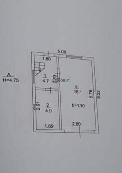 Дом 62м², 2-этажный, участок 6 сот.  