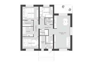 Дом 128м², 1-этажный, участок 9 сот.  