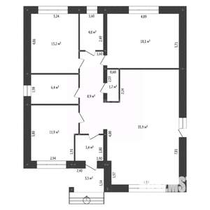 Дом 125м², 1-этажный, участок 6 сот.  