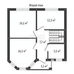 Дом 136м², 2-этажный, участок 6 сот.  