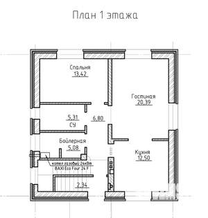 Дом 136м², 2-этажный, участок 21 сот.  