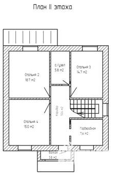 Коттедж 160м&sup2;, 2-этажный, участок 11 сот.  