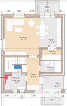 Дом 135м², 2-этажный, участок 8 сот.  
