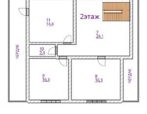 Дом 186м², 2-этажный, участок 8 сот.  