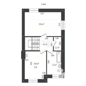 Таунхаус 105м², 2-этажный, участок 4 сот.  