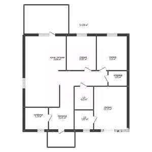 Дом 105м², 1-этажный, участок 6 сот.  