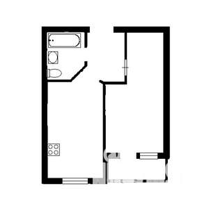 1-к квартира, на длительный срок, 39м2, 6/12 этаж