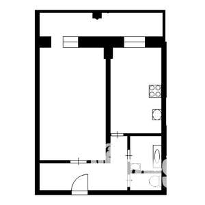 1-к квартира, на длительный срок, 46м2, 12/18 этаж