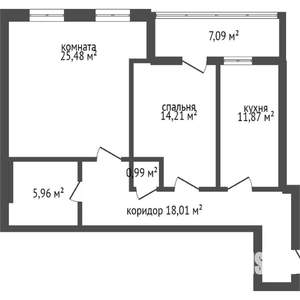 2-к квартира, на длительный срок, 84м2, 9/15 этаж