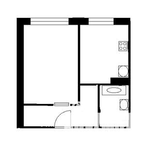 1-к квартира, на длительный срок, 43м2, 7/15 этаж